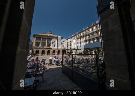 Plaza Mayor de San Sebastián, País Vasco Stockfoto