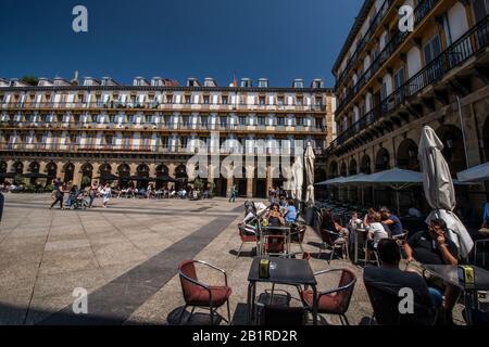 Plaza Mayor de San Sebastián, País Vasco Stockfoto