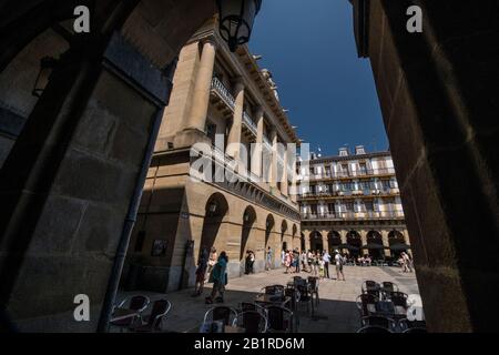 Plaza Mayor de San Sebastián, País Vasco Stockfoto