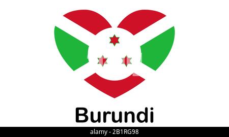 Ursprüngliche und einfache Burundi Flagge in den offiziellen Farben und Proportionen richtig isoliert Stock Vektor