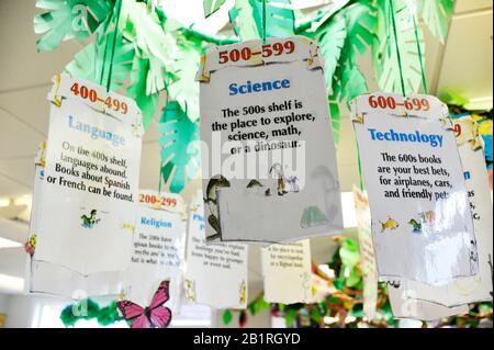 Kinderbibliothek, Saltcoats, North Ayrshire, Schottland. Stockfoto