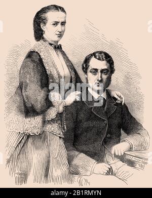 Prinz Albert Edward (später König Edward VII.) und Alexandra von Dänemark, London, im Jahre 1863 Stockfoto