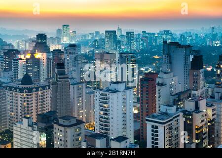 Panoramablick von Sao Paulo, Brasilien, Südamerika Stockfoto