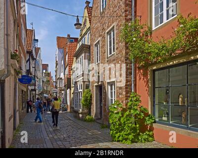 Häuser in Schnoor, Hansestadt Bremen, Bremen Deutschland, Stockfoto