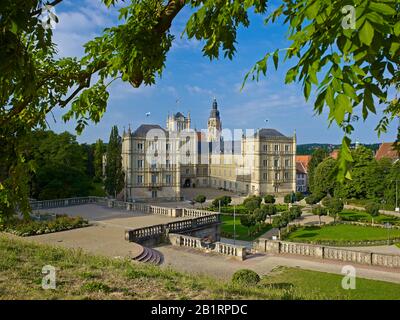 Schloss Ehrenburg am Schlossplatz in Coburg, Oberfranken, Bayern, Deutschland, Stockfoto