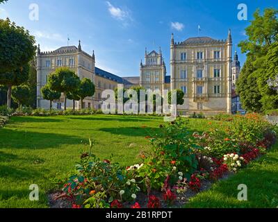 Schloss Ehrenburg am Schlossplatz in Coburg, Oberfranken, Bayern, Deutschland, Stockfoto