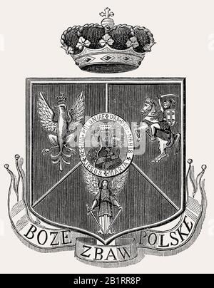 Januar das Wappen des Aufstands für einen Polnisch-litauischen-ruthenischen Commonwealth Stockfoto