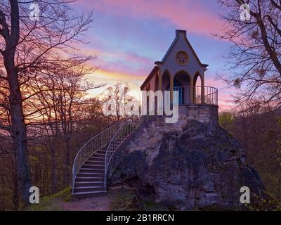 Ritterkapelle im Schlosspark Altenstein bei Bad Liebenstein, Wartburgkreis, Thüringen, Deutschland, Stockfoto