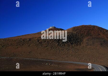 Observatorien auf dem Vulkan Haleakala, Maui Island, Hawaii, USA Stockfoto