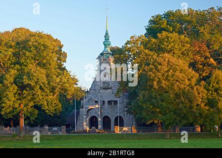 Gustav Adolf Memorial in Meuchen bei Lützen, burgenlandkreis, Sachsen-Anhalt, Deutschland Stockfoto