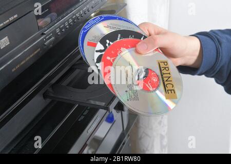 CD-Player, CDs, Musik, Symbolfoto Stockfoto