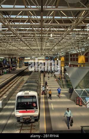 Transperth Bahnhof in Perth, Western Australia. Stockfoto