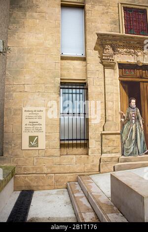 Musée de l'Emperi, Salon-de-Provence: Trompe l'oeil Gemälde, das Mme de Vacquerolles darstellt Stockfoto