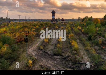 Duisburg, Nordrhein-Westfalen, Deutschland - 09. November 2019: Blick über das ehemalige Güterdepot in Duisburg-Wegenau in der Nähe der Sechs-Seen-Platte (Six Lak Stockfoto