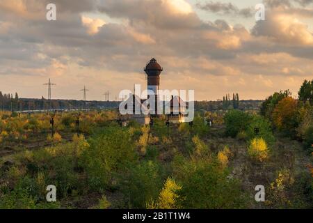 Duisburg, Nordrhein-Westfalen, Deutschland - 09. November 2019: Blick über das ehemalige Güterdepot in Duisburg-Wegenau in der Nähe der Sechs-Seen-Platte (Six Lak Stockfoto