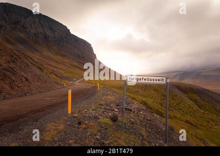 Blick von Álftafjörður auf der Halbinsel Snaefellsnes in Westisland. Stockfoto