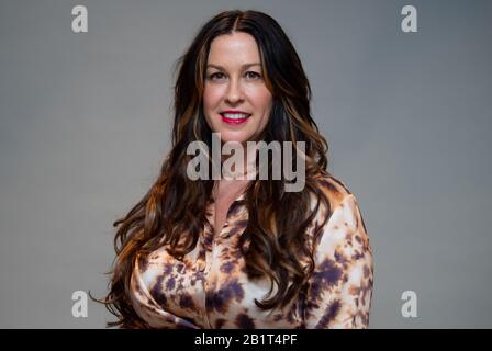27. Februar 2020, Bayern, München: Alanis Morissette, Kanadische Sängerin, aufgenommen bei einer Presseveranstaltung. Foto: Sven Hoppe / dpa Stockfoto