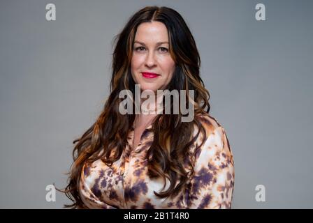 27. Februar 2020, Bayern, München: Alanis Morissette, Kanadische Sängerin, aufgenommen bei einer Presseveranstaltung. Foto: Sven Hoppe / dpa Stockfoto