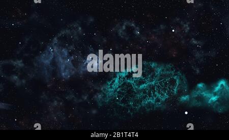 Sterne und Galaxien im Weltraum Himmel nacht Universum schwarz Sternenhimmel als Hintergrund der glänzenden Starfield Stockfoto