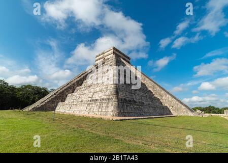 Wundervolle Aussicht auf die Chichen Itza Maya-Ruinen Yucatan Mexiko Stockfoto