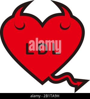 Gutes und schlechtes Cholesterinsymbol für vegane Lebensmittel-Vektorgrafiken für Grafik- und Webdesign. Stock Vektor