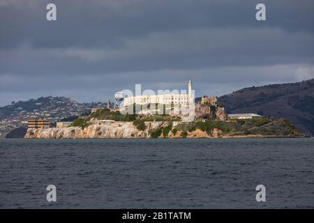 Blick vom Gefängnis Alcatraz in der Bucht von San Francisco, Kalifornien, USA. Stockfoto