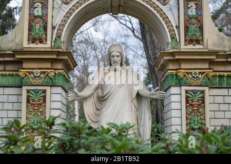 Jesus, Familienangreifer Friedrich Eduard Hoffmann, Dorotheenstädtischer Friedhof, Chausseestraße, Mitte, Berlin, Deutschland Stockfoto