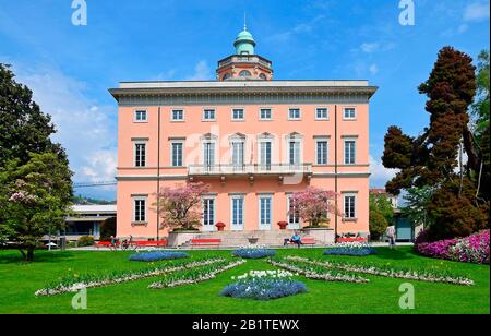 Villa Ciani, Ciani Park, Lugano, Luganersee, Ticino, Schweiz Stockfoto