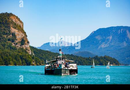 Raddampfer Kaiser Franz Josef, Wolfgangsee, Salzkammergut, Land Salzburg, Österreich Stockfoto