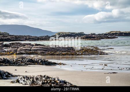 Die Küste am Strand Rossbeg im County Donegal - Irland. Stockfoto