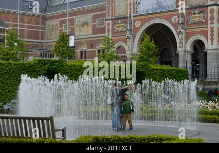 Rijksmuseumtuinen, Rijksmuseum, Museumstraat, Amsterdam, Niederlande Stockfoto