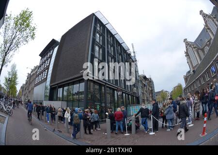Anne-Frank-Haus, Prinsengracht, Amsterdam, Niederlande Stockfoto