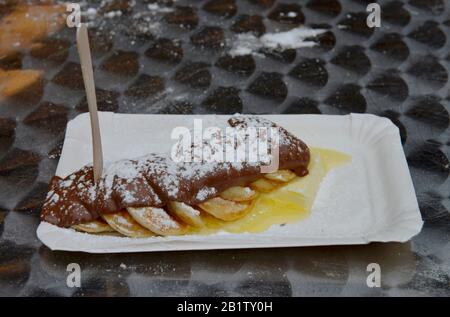 Poffertjes, Albert Cuyp Markt, Albert Cuypstraat, Amsterdam, Niederlande Stockfoto