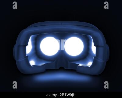 VR-Headset - Virtual-Reality-Brille - 3D-Abbildung eines generischen hmd Stockfoto