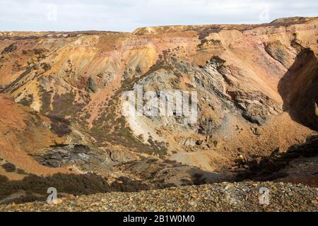 Parys Mountain Copper Mine, Amlwch; Anglesey, Nordwales Stockfoto