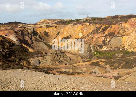 Parys Mountain Copper Mine, Amlwch; Anglesey, Nordwales Stockfoto