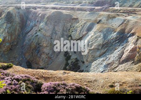 Parys Mountain Copper Mine, Amlwch; Anglesey, Nordwales Stockfoto