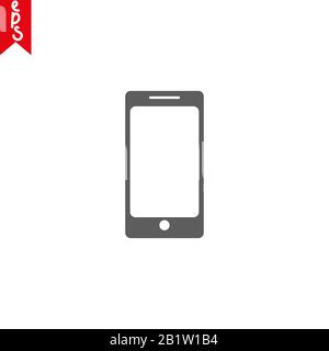 Einfaches Symbol Für Die Zeile des Mobiltelefon-Vektors Stock Vektor