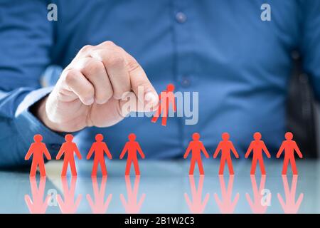 Von Hand gepflückt Ideale Kandidaten von Zeile Stockfoto