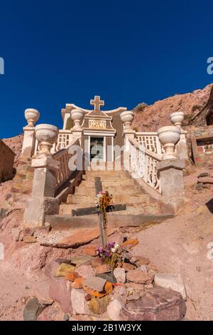 Friedhof, Purmamarca, Quebrada de Humahuaca, UNESCO-Weltkulturerbe, Provinz Jujuy, NW Argentinien, Lateinamerika Stockfoto