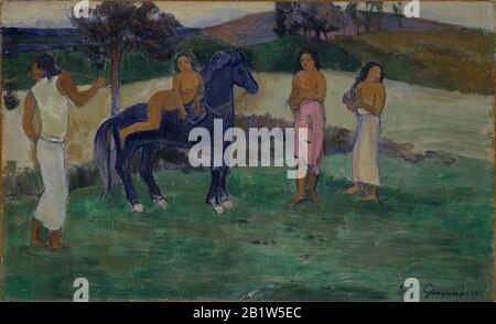 Wohnsitzwechsel (Changement de résidence) (1902) Gemälde aus dem 19. Jahrhundert von Paul Gauguin - Sehr hohe Auflösung und Qualitätsbild Stockfoto