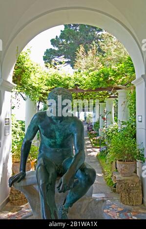 Die Villa San Michele, ehemalige Wohnhaus des Autors/Arzt Axel Munthe auf der Insel Capri in der Bucht von Neapel, Italien Stockfoto