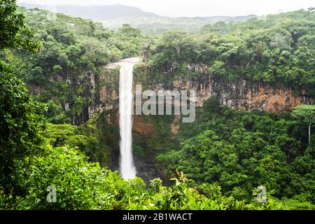 Wasserfall Der Chamarel Falls Auf Der Insel Mauritius, Afrika Stockfoto