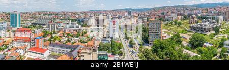 Pristina Panoramaansicht Stockfoto
