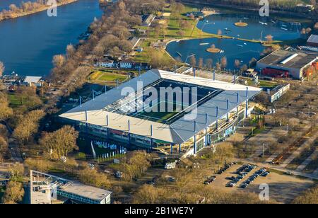 Luftbild, Fußballstadion Schauinsland-Reisen-Arena, MSV-Arena Duisburg, Sportpark Duisburg, Duisburg, Ruhrgebiet, Nordrhein-Westfalen, Germa Stockfoto