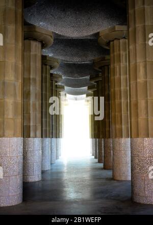 Tunnel des Lichts in Barcelona Stockfoto