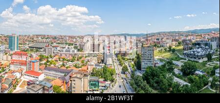 Pristina Panoramaaussicht Stockfoto