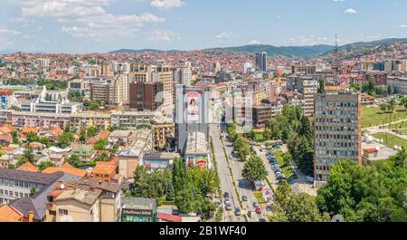 Pristina Panoramaansicht Stockfoto