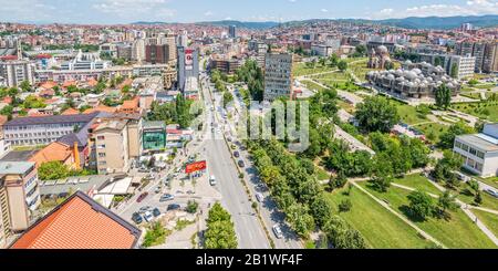 Pristina Panoramaansicht Stockfoto