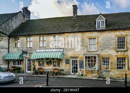 The Organic Shop, Stow on the Wold, Gloucestershire, England, Großbritannien Stockfoto